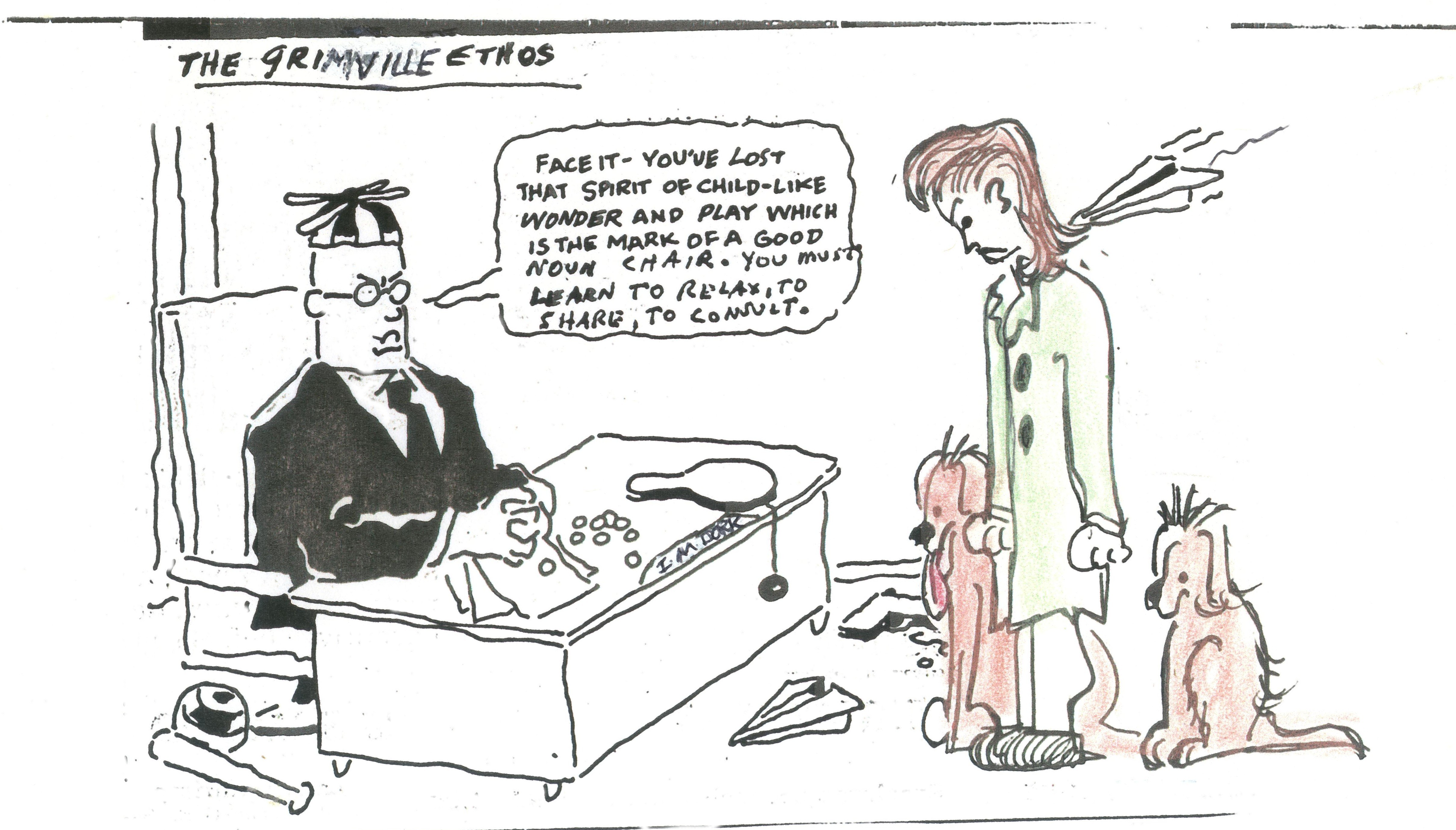 Cartoon from Grinnell Magazine